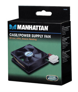 Ventilador 80mm Manhattan 700320, Color Negro