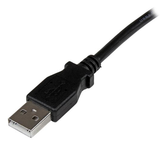 Cable USB-A 2.0 a USB-B 2.0 3m Startech USBAB3MR, 480Mbps, Punta Acodada a 90 Grados, Color Negro - imagen 2