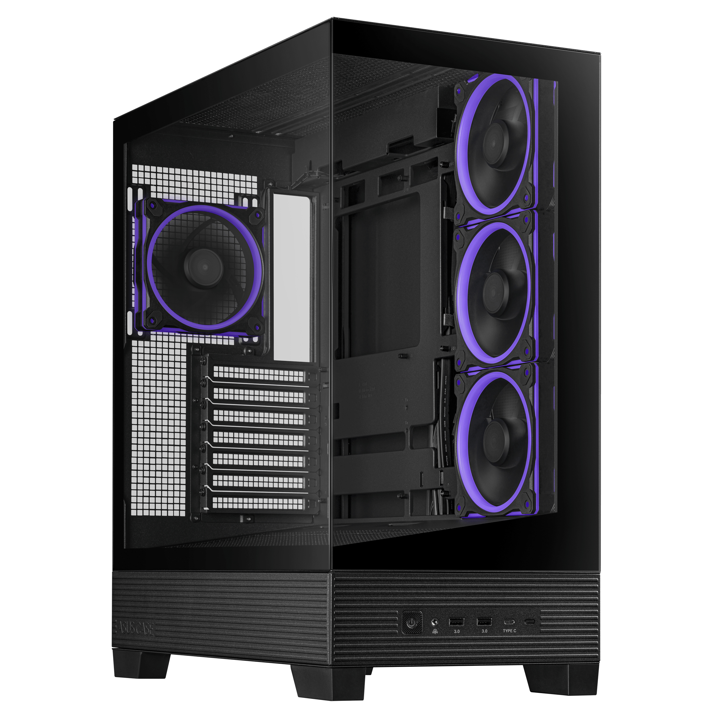 Gabinete ATX ASUS A31 TG, Sin Ventiladores, Radiador 360mm Max, Color Negro - imagen 2