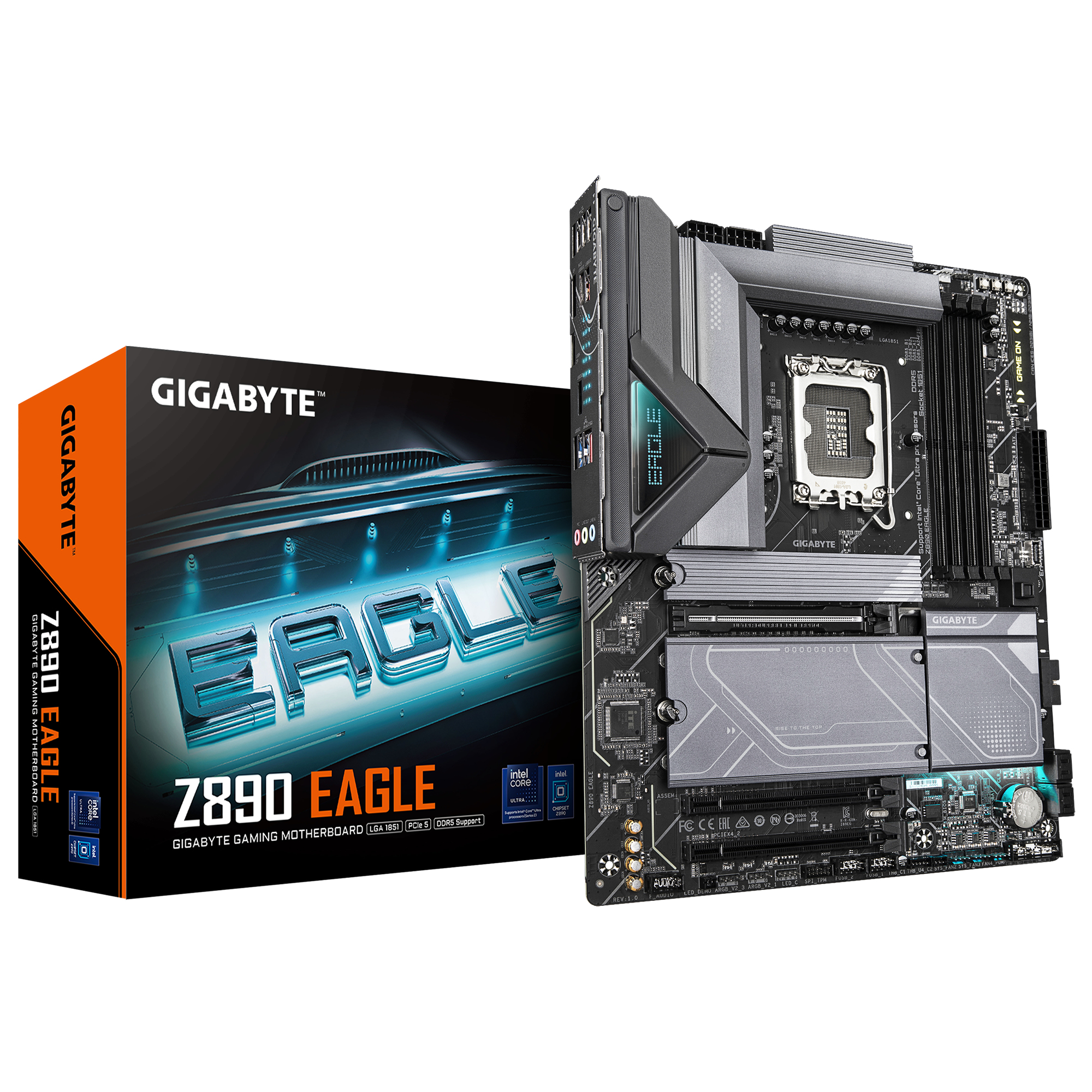 MotherBoard LGA1851 ATX Gigabyte Z890 EAGLE, 256GB RAM DDR5 Max, 1 M.2 PCIE 5 + 3 M.2 PCIE 4