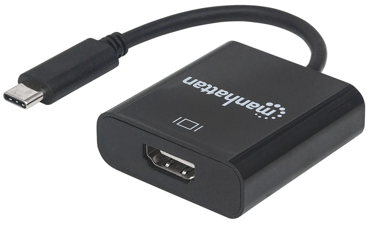 Convertidor de Video USB-C a HDMI Manhattan 151788, 4K 30Hz, Color Negro - imagen 1