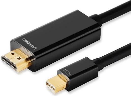 Cable Adaptador de Video 3m Mini DisplayPort a HDMI Ugreen 10455, 4K 30Hz, Chapado en Oro, Color Negro - imagen 1