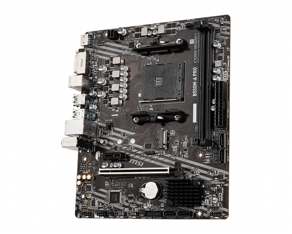 Motherboard AM4 Micro-ATX MSI B550M-A PRO, 64GB RAM DDR4 Max, 1 M.2 PCIe 4