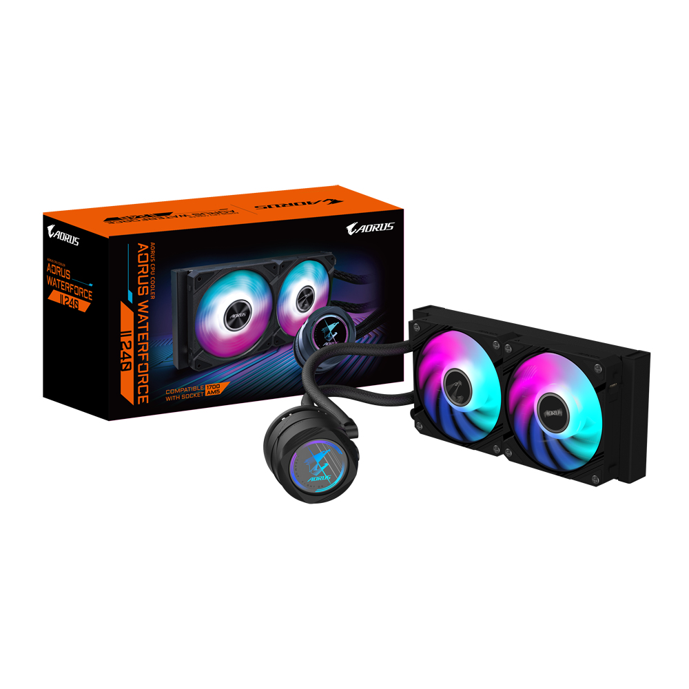 Enfriamiento Liquido 240mm Gigabyte Aorus WATERFORCE II 240, ARGB, Color Negro - imagen 5