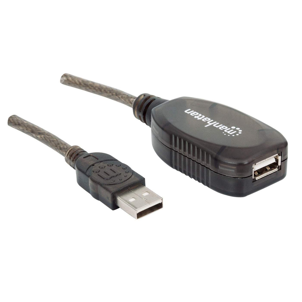 Extension Activa USB-A 2.0 10m Manhattan 151573, 480Mbps, Con Repetidor, Color Negro - imagen 2