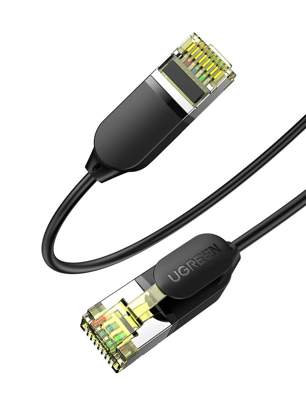 Patch Cord Cat7 3m Ugreen 80418, Ultra Delgado, Hasta 10Gbps, Color Negro
