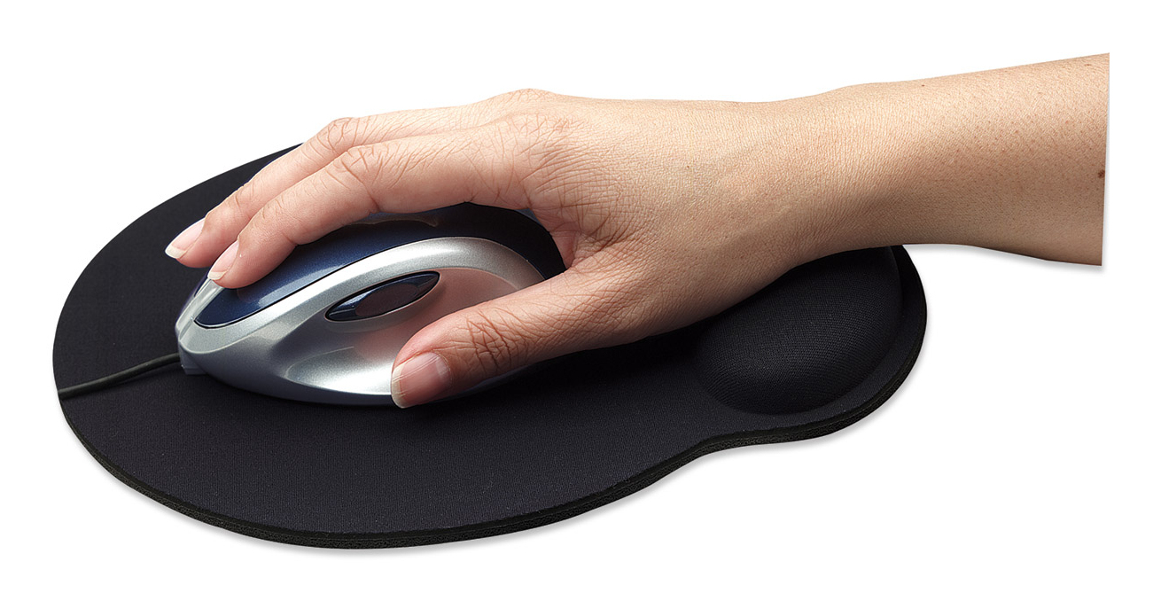 Mousepad con Reposamuñecas Manhattan 434362, Gel, 24cm x 20cm x 4mm, Impermeable, Antideslizante, Color Negro - imagen 2