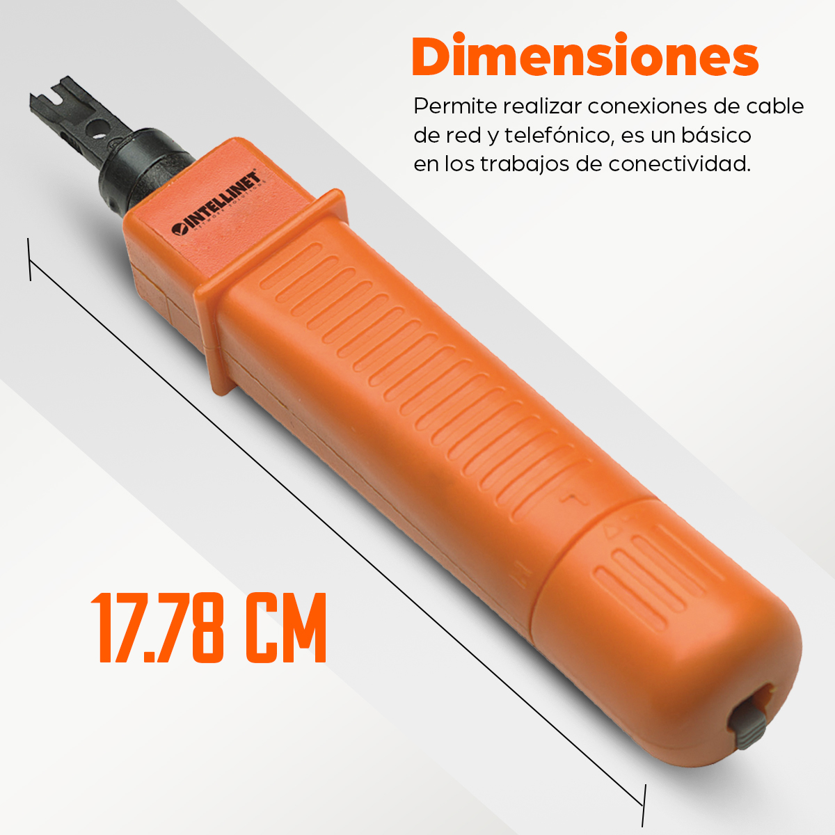 Pinza Ponchadora de Impacto Intellinet 211055, para Bloques de Terminal 110/88, Jacks y Paneles de Parcheo - imagen 5