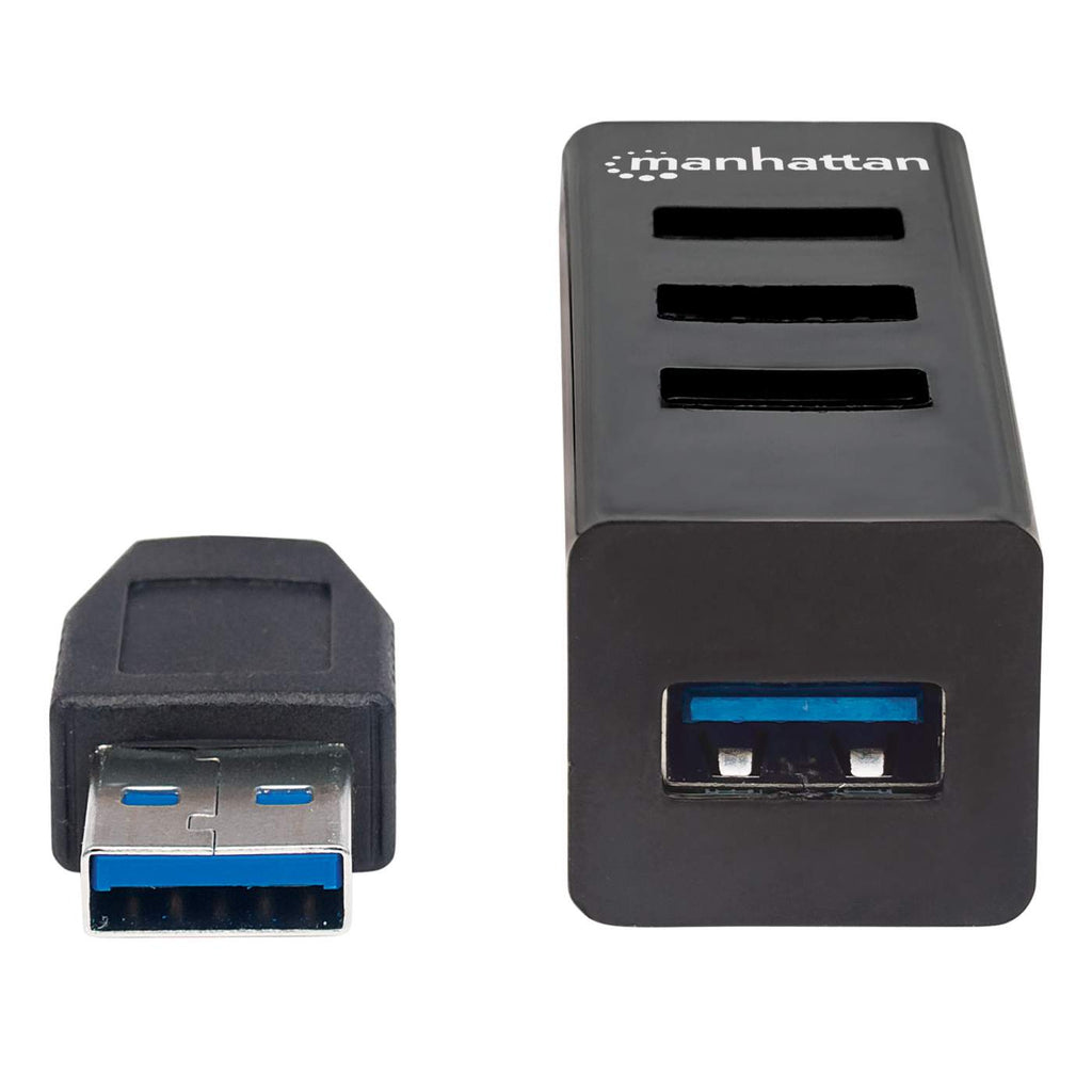 Hub USB-A 3.0 Manhattan 163828, 1x USB-A 3.0, 3x USB 2.0. Plástico, Color Negro - imagen 3