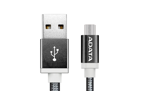 Cable USB-A a Micro-USB 1m Adata AMUCAL-100CMK-CBK, Hasta 2.4A, Cubierta Trenzada, Color Negro - imagen 1
