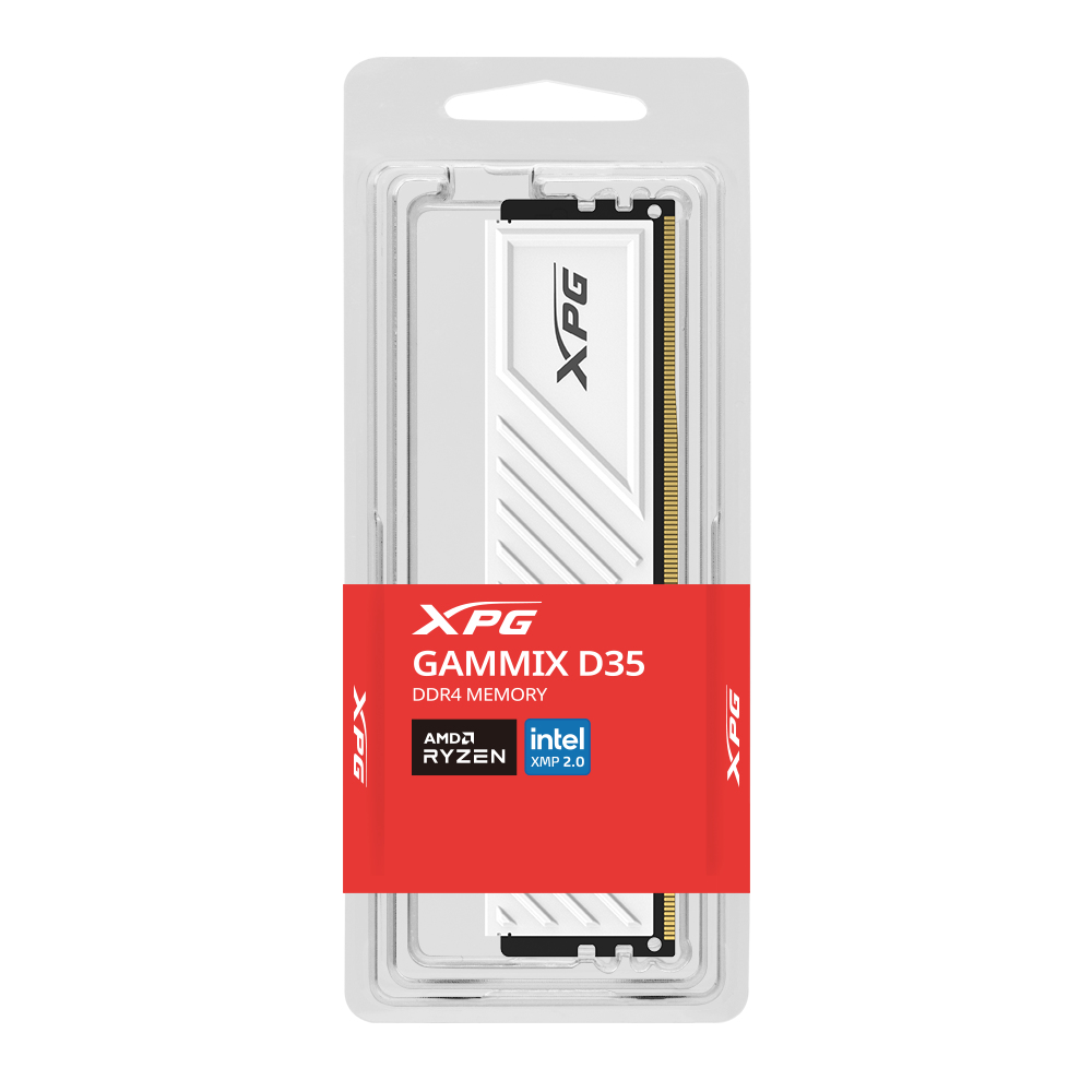 Memoria RAM DDR4 DIMM 8GB 3200MHz CL16, XPG Gammix D35, Color Blanco. AX4U32008G16A-SWHD35