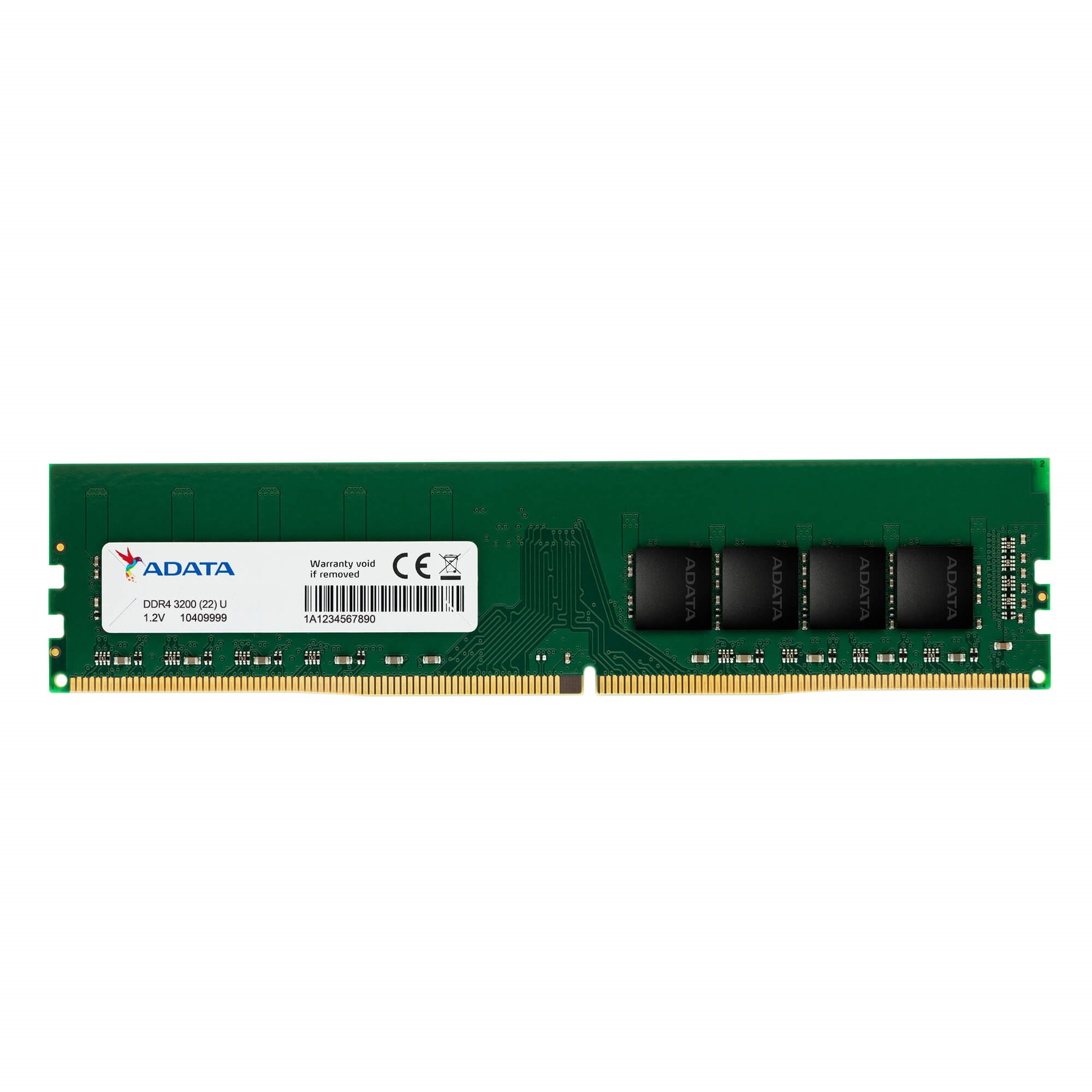 Memoria RAM DDR4 DIMM 32GB 3200MHz CL22, Adata, Color Verde. AD4U320032G22-SGN - imagen 1