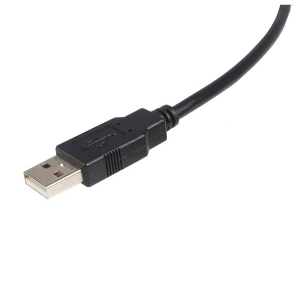 Cable USB-A 2.0 a USB-B 2.0 30cm Startech USB2HAB1, 480Mbps, Color Negro - imagen 2