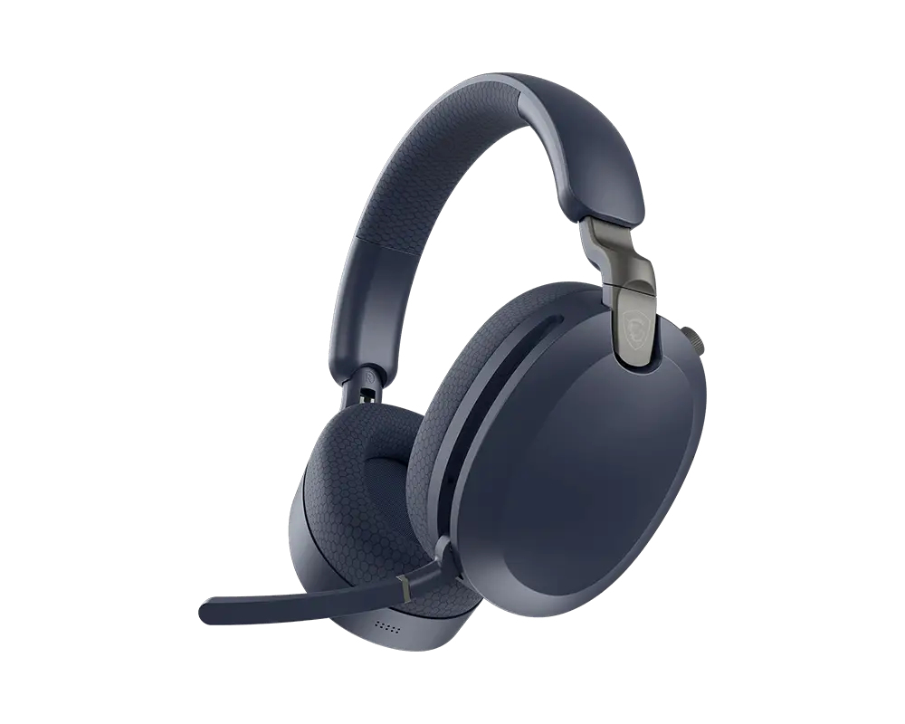 Diadema Inalámbrica RF + Bluetooth MSI Maestro 500 Wireless, Micrófono Retráctil, Hasta 90Hrs de Batería, Color Navy - imagen 2