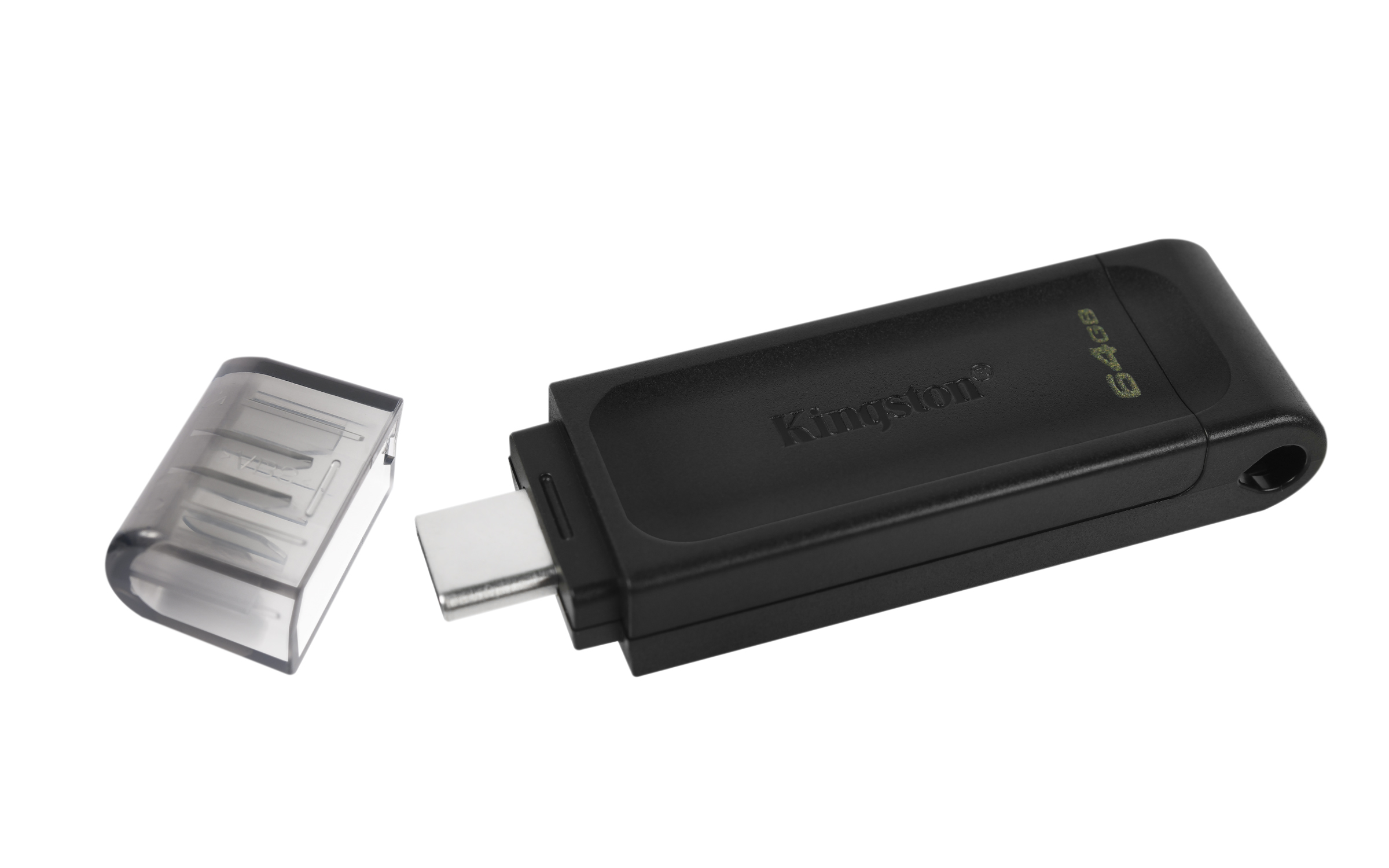 Memoria USB-C 64GB Kingston DataTraveler 70, USB 3.2 Gen 1, Color Negro - imagen 4