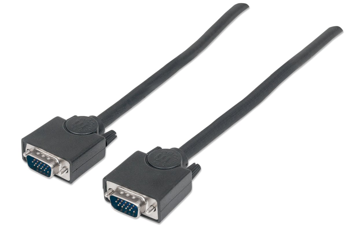 Cable de Video 1.8m VGA a VGA Manhattan 311731, Color Negro - imagen 1