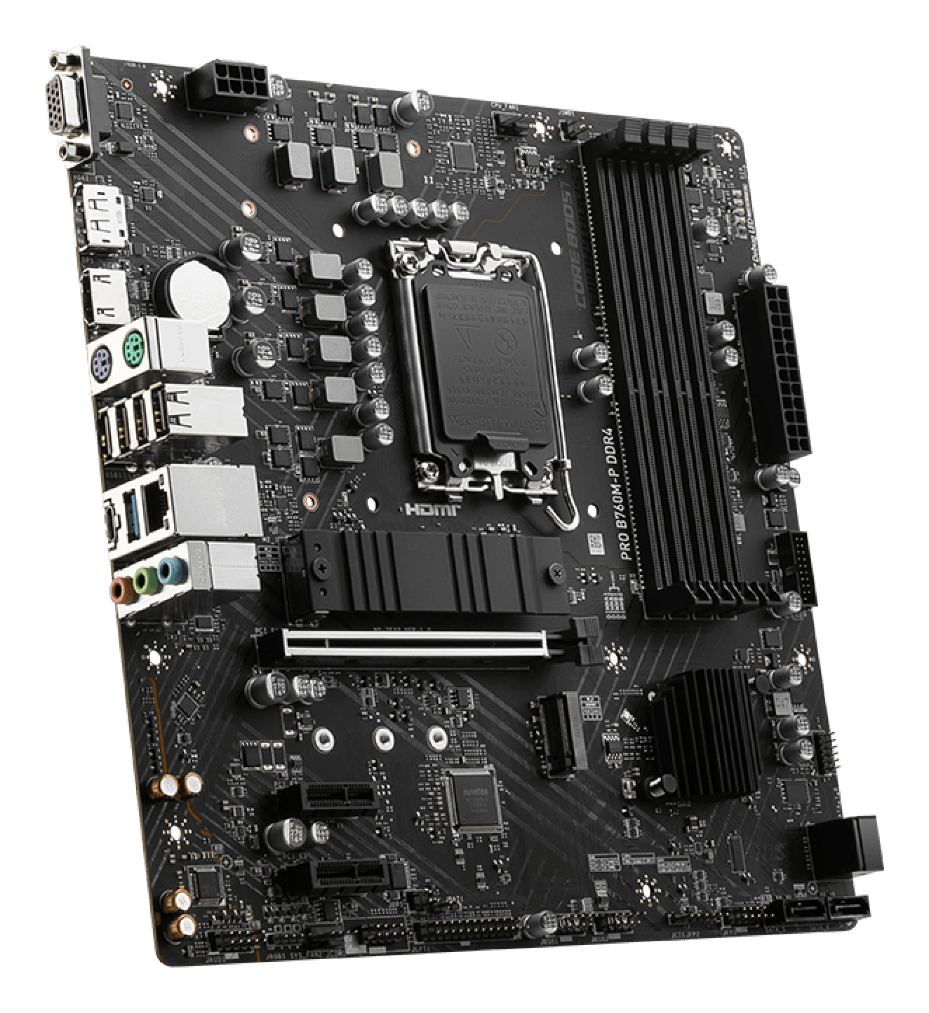 MotherBoard LGA1700 Micro-ATX MSI PRO B760M-P DDR4, 128GB RAM DDR4 Max, 2 M.2 PCIE 4