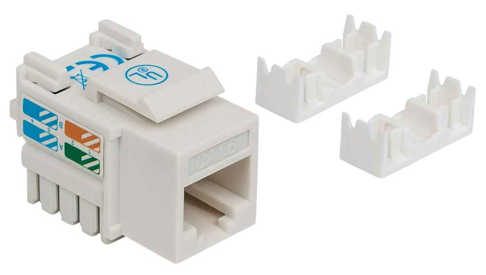 KeyStone Jack RJ45 Cat6 UTP Intellinet 210591, Terminación 110 y Krone, Color Blanco - imagen 3