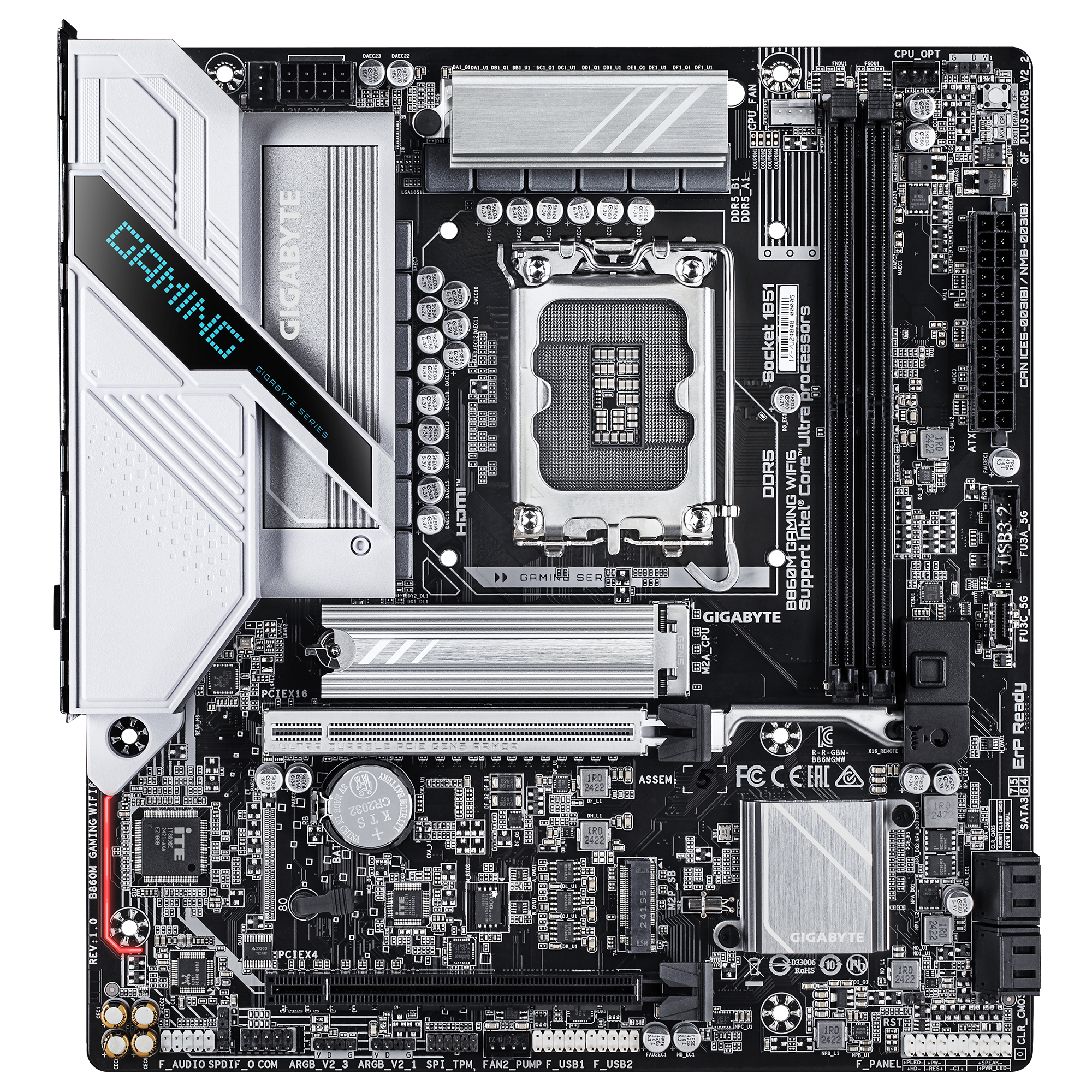 MotherBoard LGA1851 Micro-ATX Gigabyte B860M EAGLE P. WIFI6E, 256GB RAM DDR5 Max, 1 M.2 PCIE 5 + 1 M.2 PCIE 4, BT 5.2
