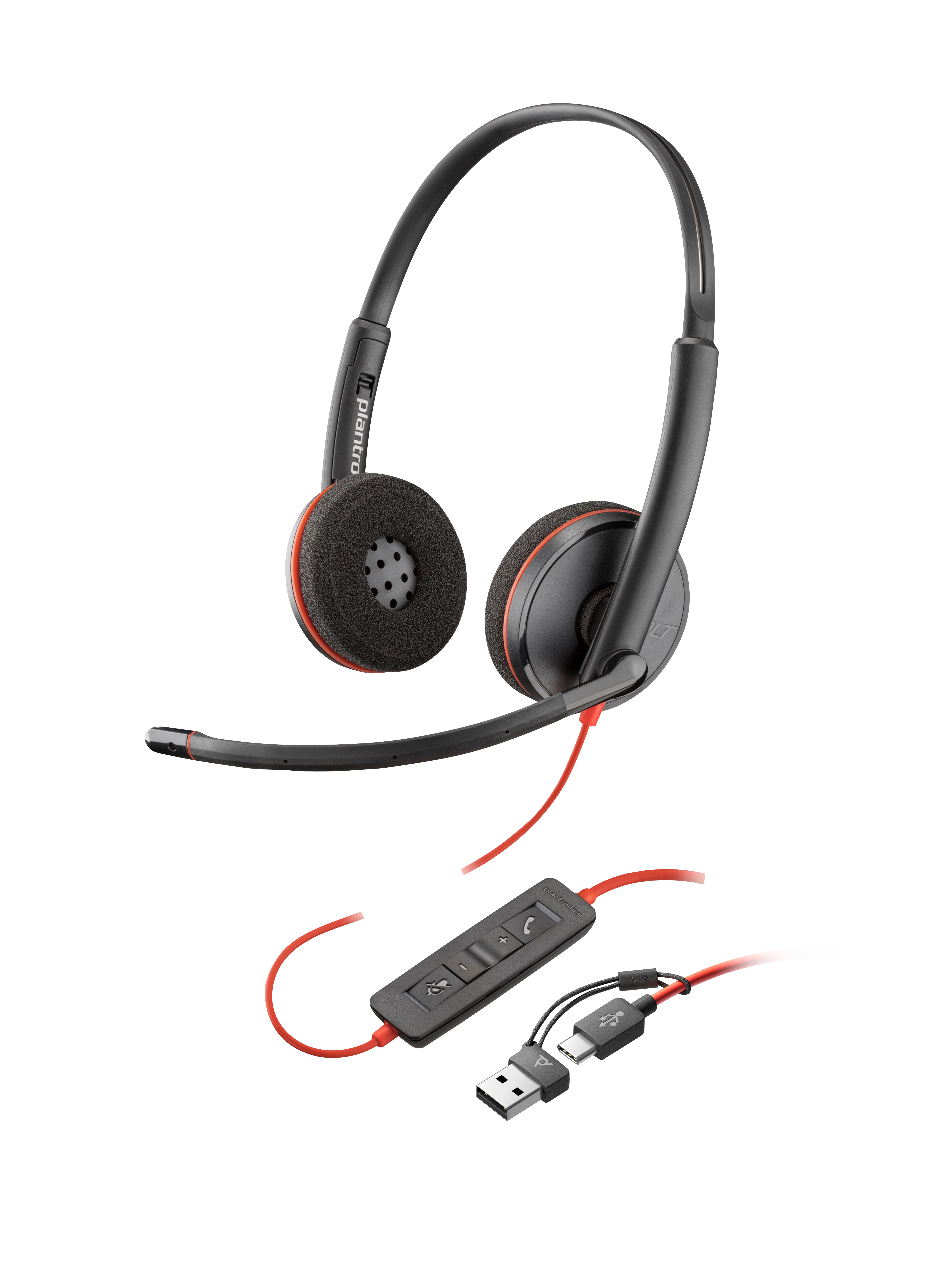 Poly Audífonos Blackwire 3220, Alámbrico, USB-A/USB-C 8X228A6 - imagen 3