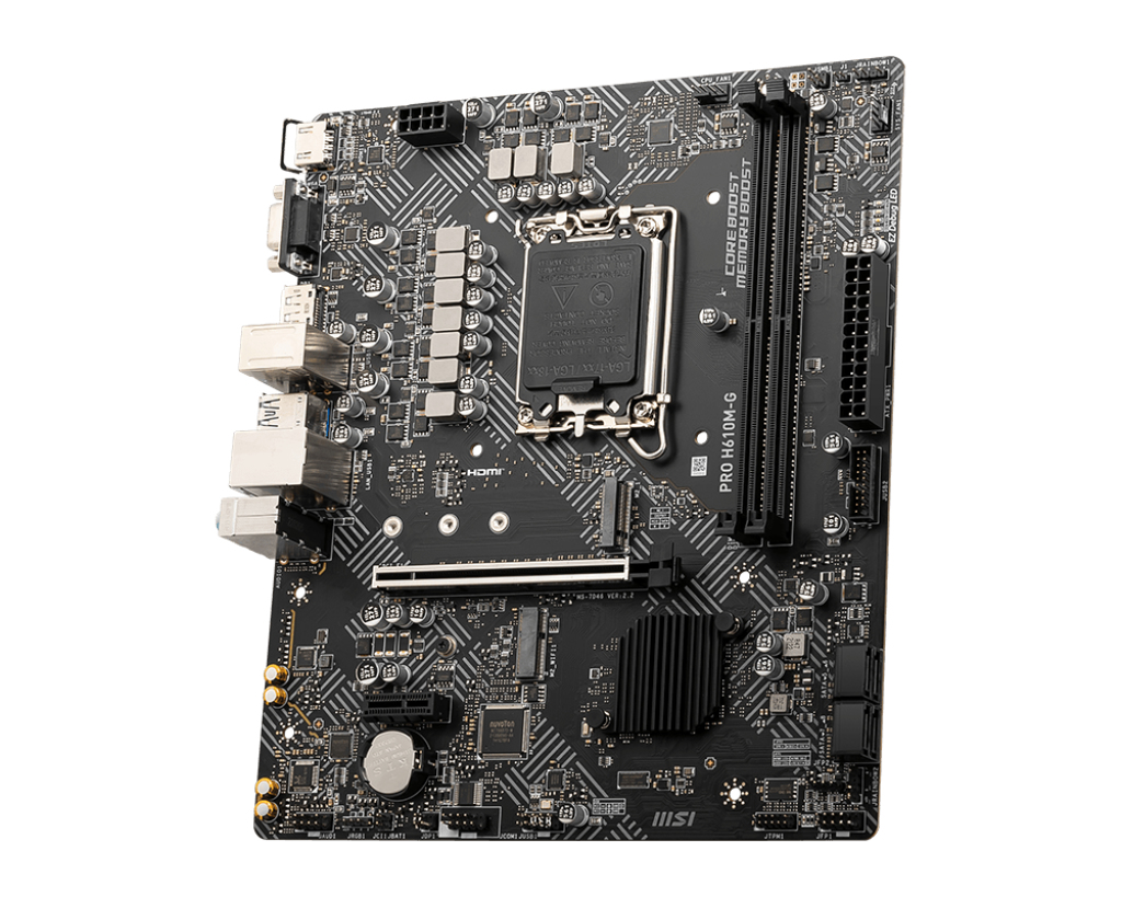 Motherboard LGA1700 Micro-ATX MSI PRO H610M-G DDR5, 96GB RAM DDR4 Max, 1 M.2 PCIE 3