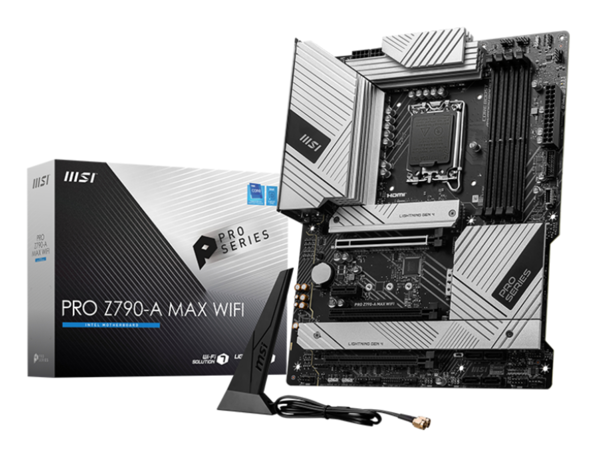 MotherBoard LGA1700 ATX MSI PRO Z790-A MAX WIFI, 256GB RAM DDR5 Max, 4 M.2 PCIE 4, Wi-Fi 7 + BT 5.4