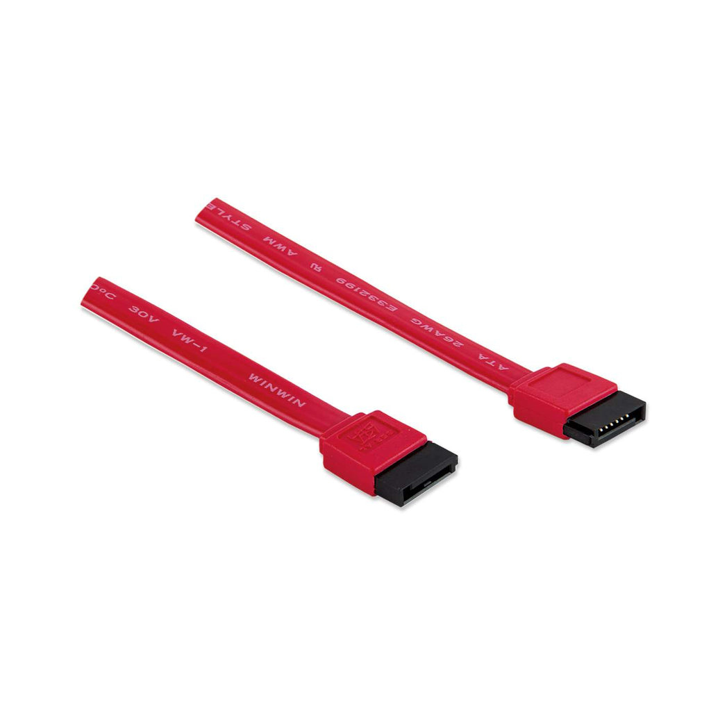 Cable de Datos SATA Manhattan 340700, Macho a Macho 50cm, SATA III 6Gbps, Color Rojo - imagen 2