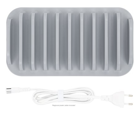 Estación de Carga 120W Manhattan 180856, 3 USB-C + 7 USB-A, Color Blanco/Gris - imagen 5