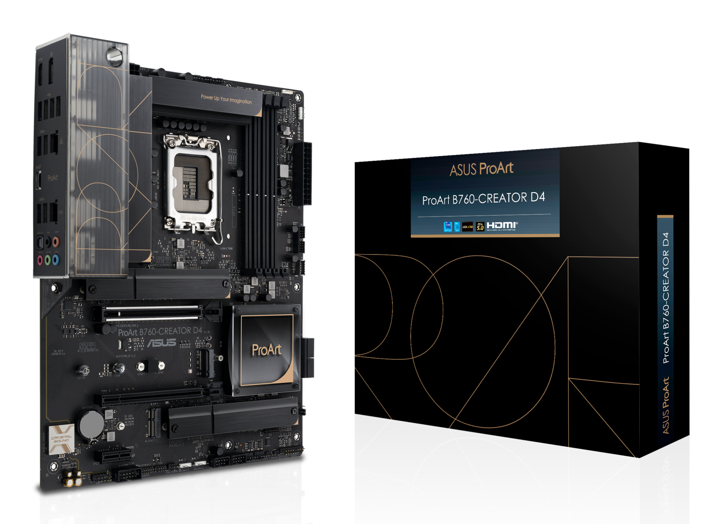MotherBoard LGA1700 ATX ASUS ProArt B760-CREATOR D4, 128GB RAM DDR4 Max, 2 M.2 PCIE 4 + 1 M.2 PCIE 3