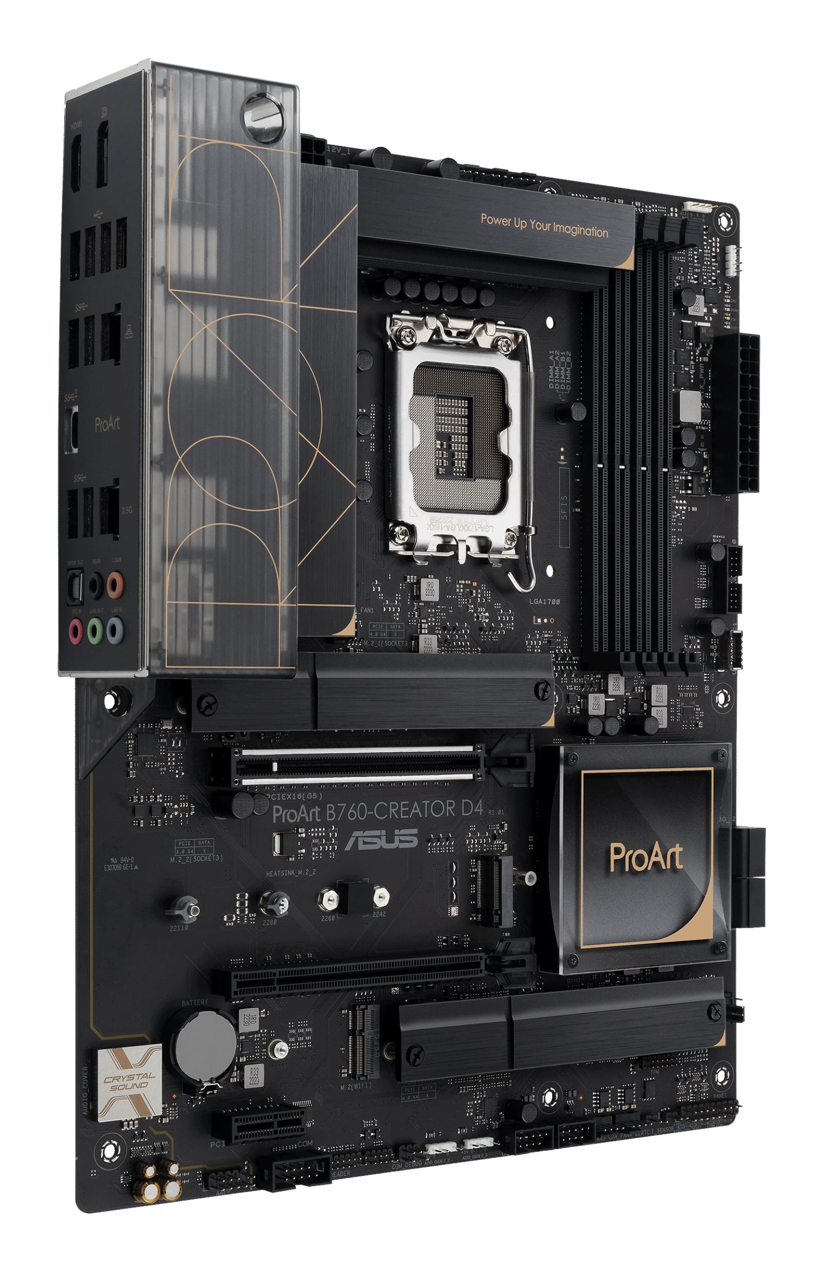 MotherBoard LGA1700 ATX ASUS ProArt B760-CREATOR D4, 128GB RAM DDR4 Max, 2 M.2 PCIE 4 + 1 M.2 PCIE 3