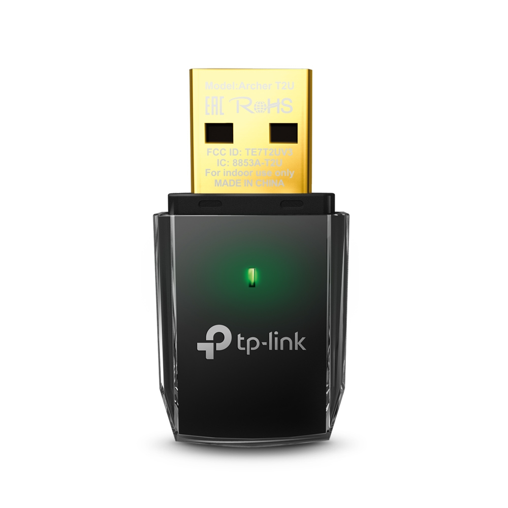Adaptador de Wi-Fi USB-A Tp-Link Archer T2U, 2.4GHz 150Mbps/5GHz 433Mbps