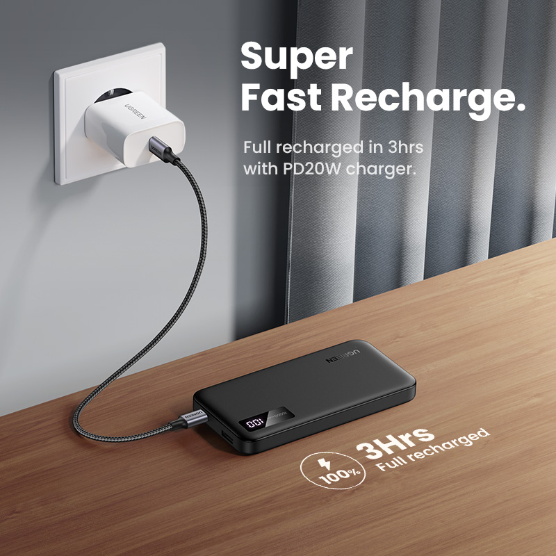 Power Bank Ugreen PB311 25742, 10,000mAh, 20W, Carga Bidireccional - imagen 5
