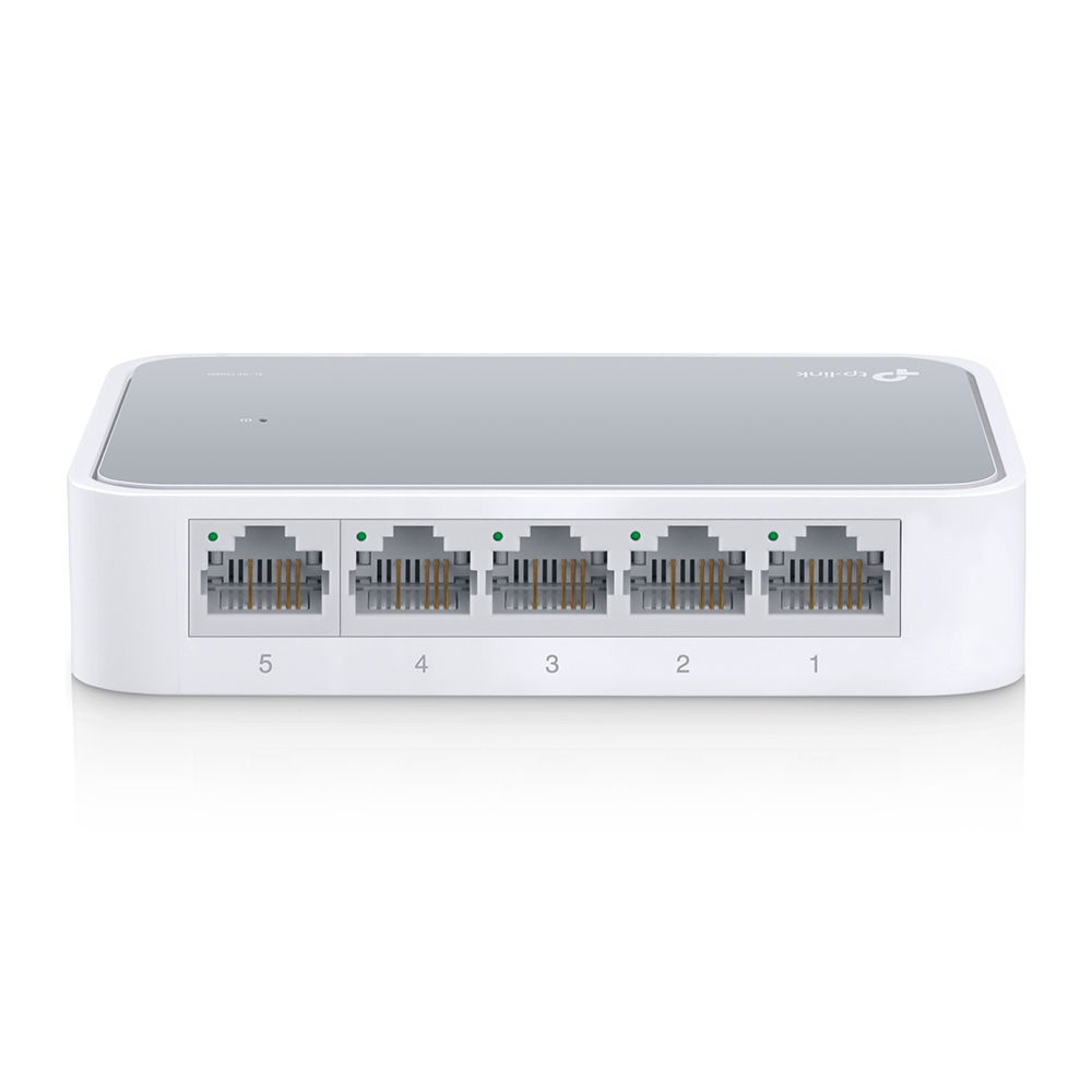 Switch 5 Puertos 10/100 p/Escritorio Tp-Link TL-SF1005D, Caja de Plástico, Color Blanco - imagen 2