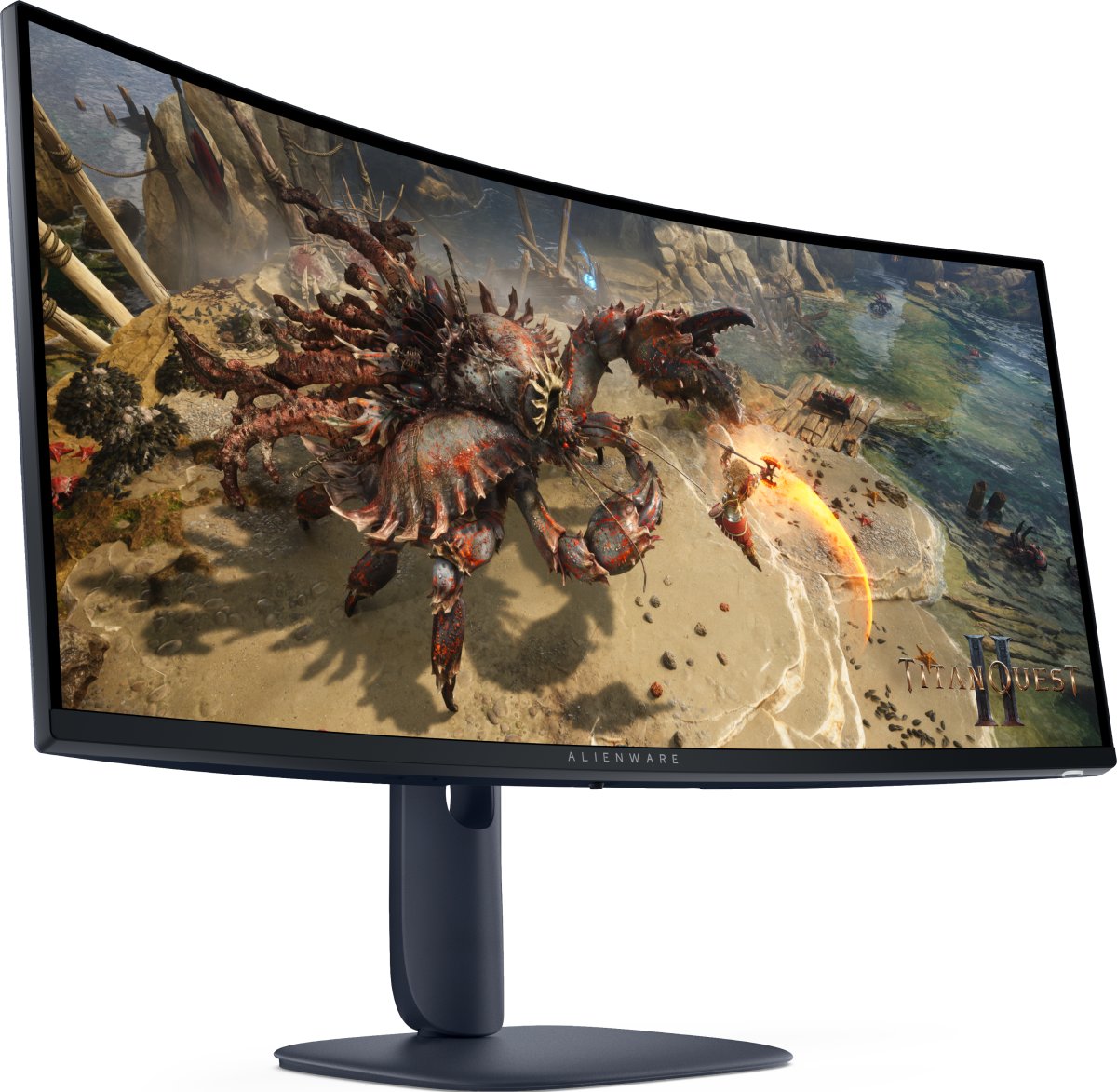 Monitor Curvo 34" 3440x1440 180Hz 1ms, Alienware AW3425DWM, Panel VA, 2 HDMI + 2 Displayport, VESA 100mm, Color Azul - imagen 2