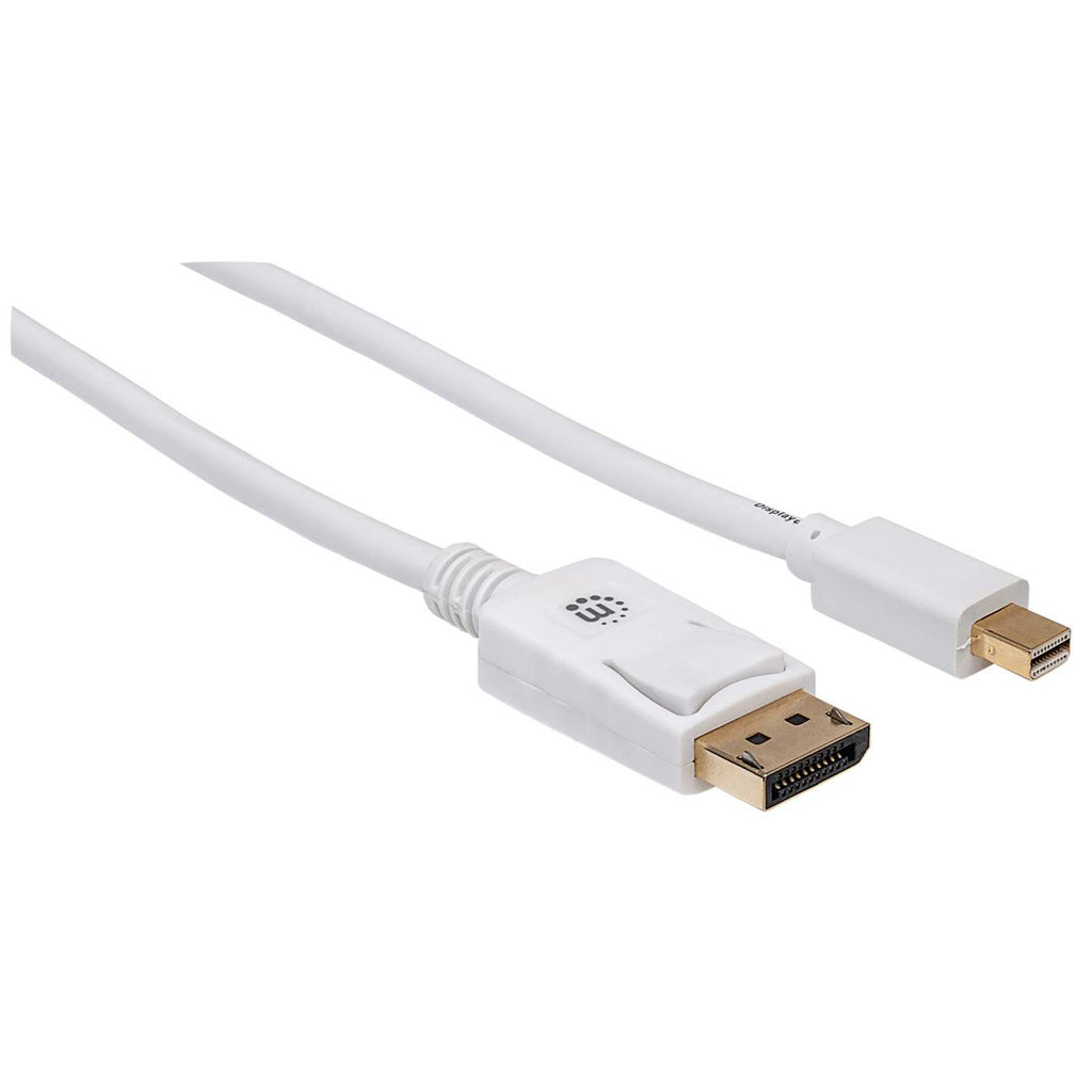 Cable Adaptador de Video 2m Mini DisplayPort 1.2 a DisplayPort Manhattan 324748, 4K 60Hz, Color Blanco - imagen 2