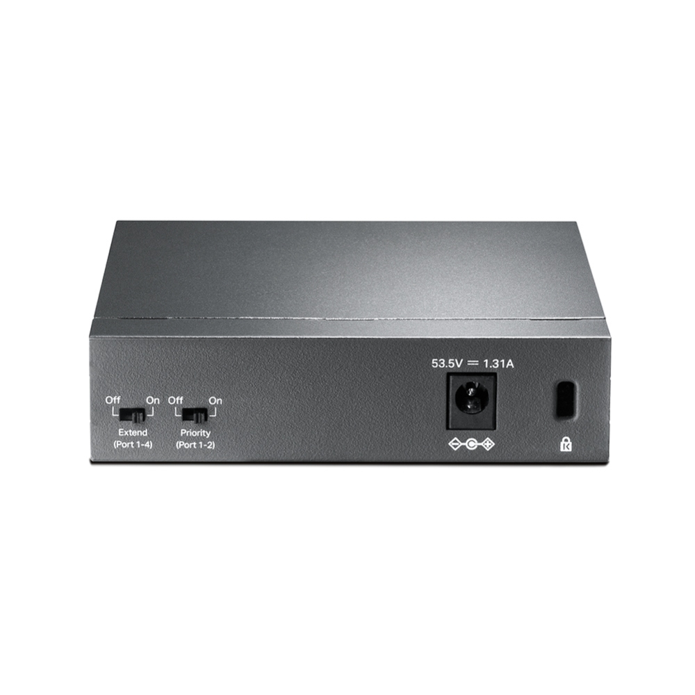 Switch 5 Puertos 10/100 PoE p/Escritorio Tp-Link TL-SF1005P, 4 Ptos PoE 15.4W y 100m por puerto, Caja de Metal - imagen 3