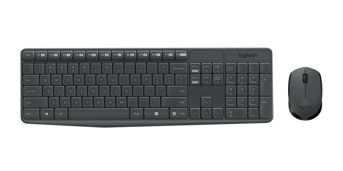 Kit de Teclado y Mouse Inalámbrico Logitech MK235, RF, Color Negro, Español  920-007901 - imagen 3