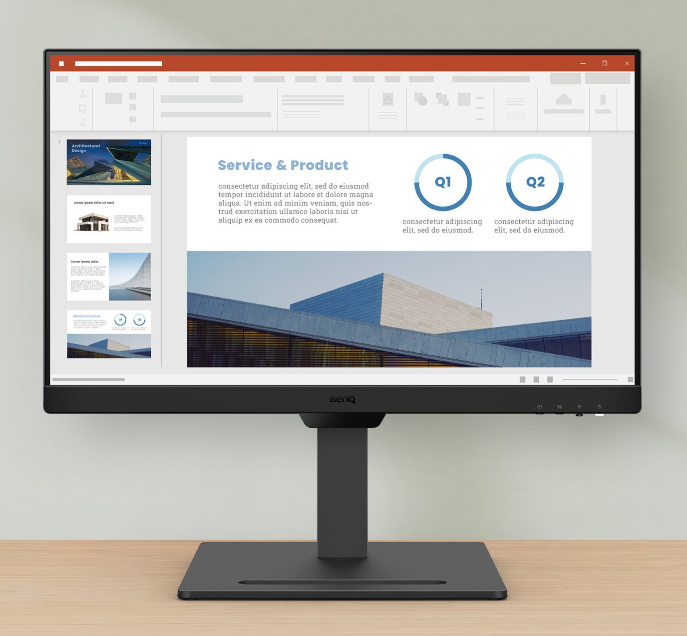 Monitor 24" 1920x1080 100Hz 5ms, BenQ GW2490T, Panel IPS, 2 HDMI + 1 DisplayPort, VESA 100mm, Color Negro - imagen 2