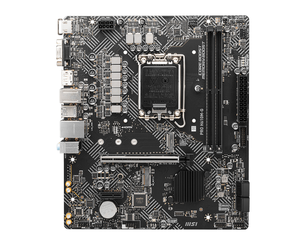 Motherboard LGA1700 Micro-ATX MSI PRO H610M-G DDR5, 96GB RAM DDR4 Max, 1 M.2 PCIE 3