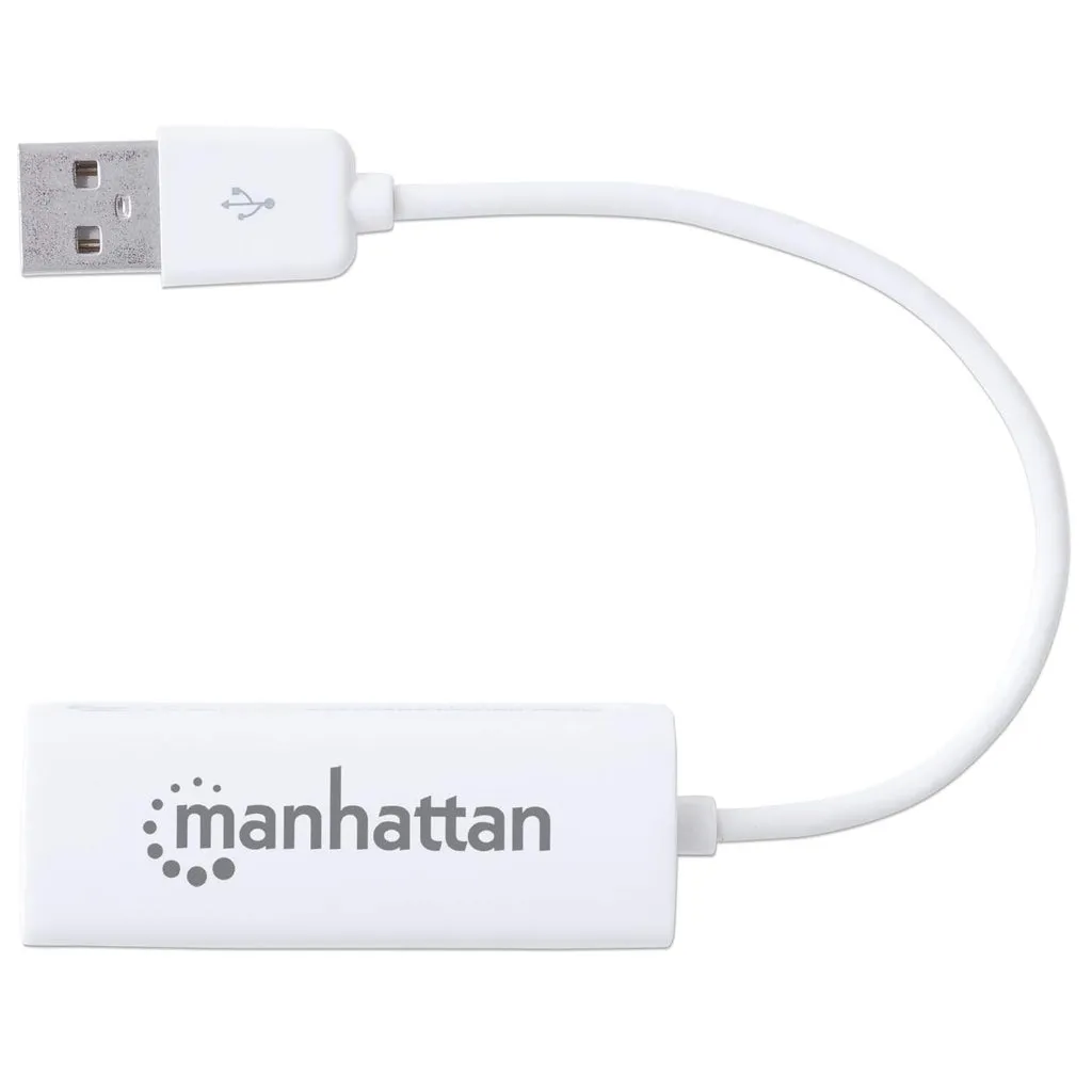 Adaptador Ethernet 10/100 de USB-A a RJ45 Manhattan 506731, Color Blanco - imagen 4