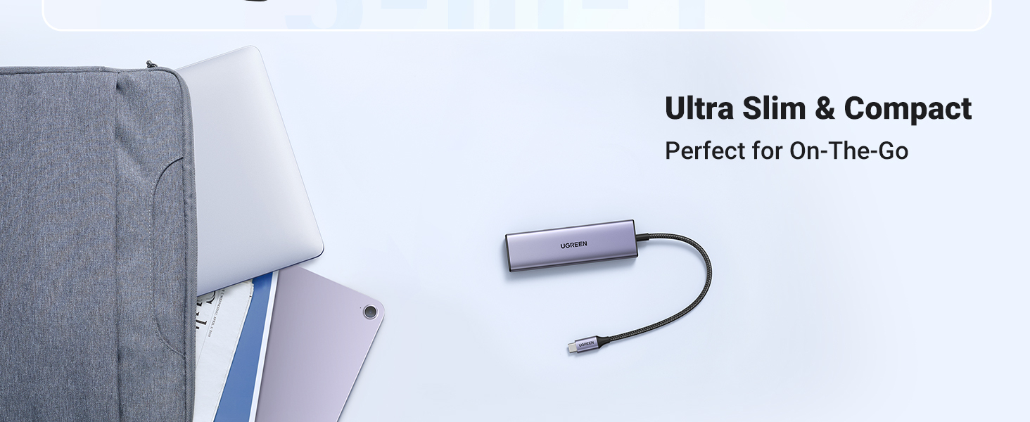 Ugreen HUB USB-C (Docking Station) 5 en 1 | HDMI 2.0 4K@30Hz | 3 USB-A 3.0 (5Gbps) | USB-C PD Carga 100W 15596 - imagen 4