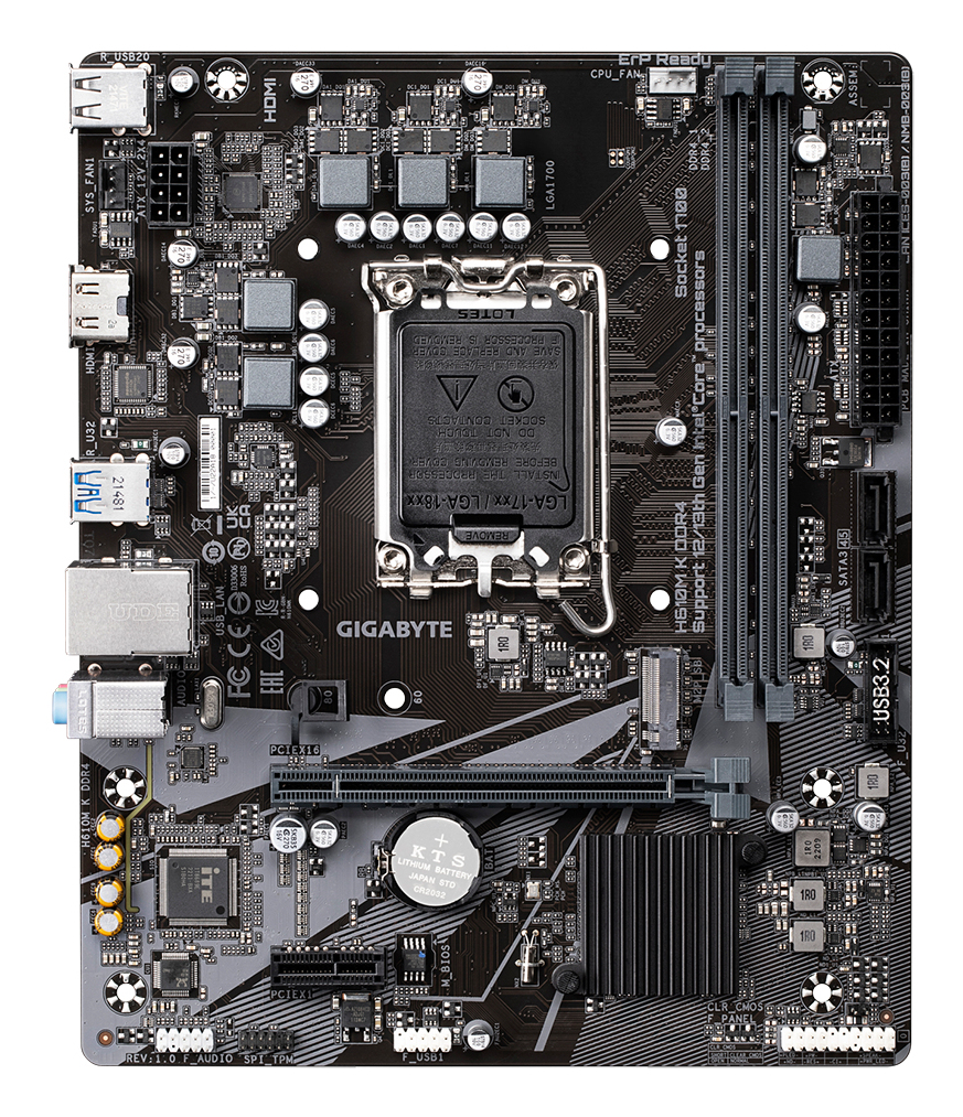 Motherboard LGA1700 Micro-ATX Gigabyte H610M K DDR4, 64GB RAM DDR4 Max, 1 M.2 PCIe 4