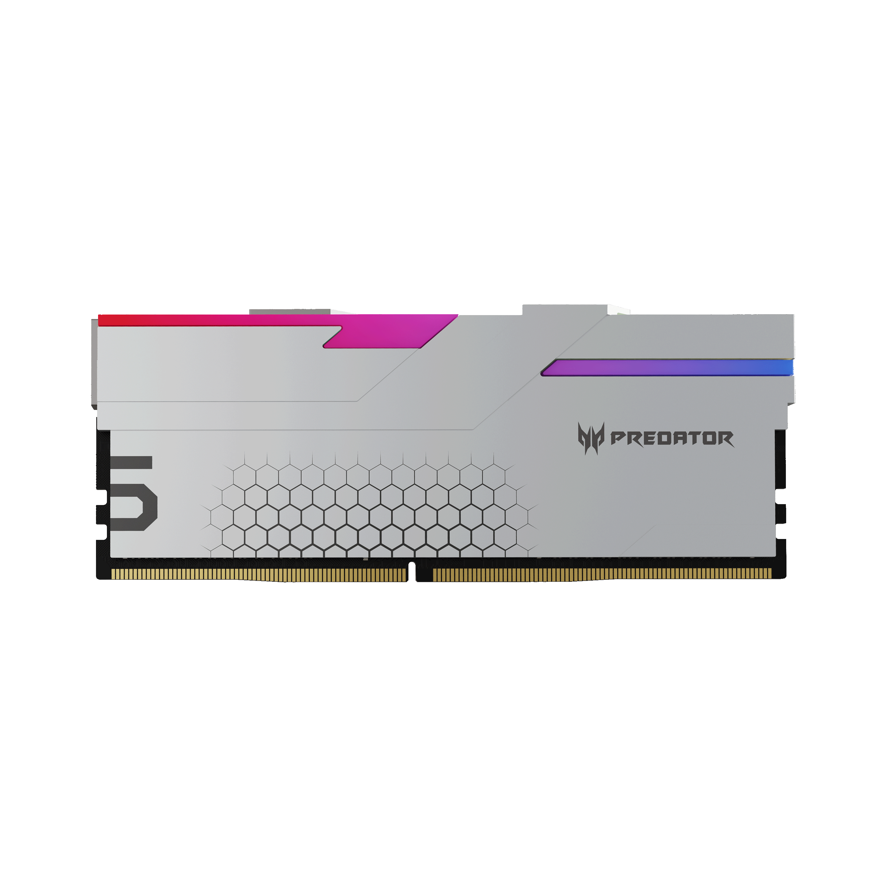 Kit de Memoria RAM DDR5 DIMM 32GB (2x16) 7200MHz CL34 Predator Hermes RGB, Color Plata. BL.9BWWR.407