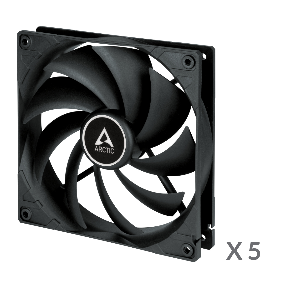 Kit de 5 Ventiladores 140mm Arctic F14, 1350 RPM, Color Negro