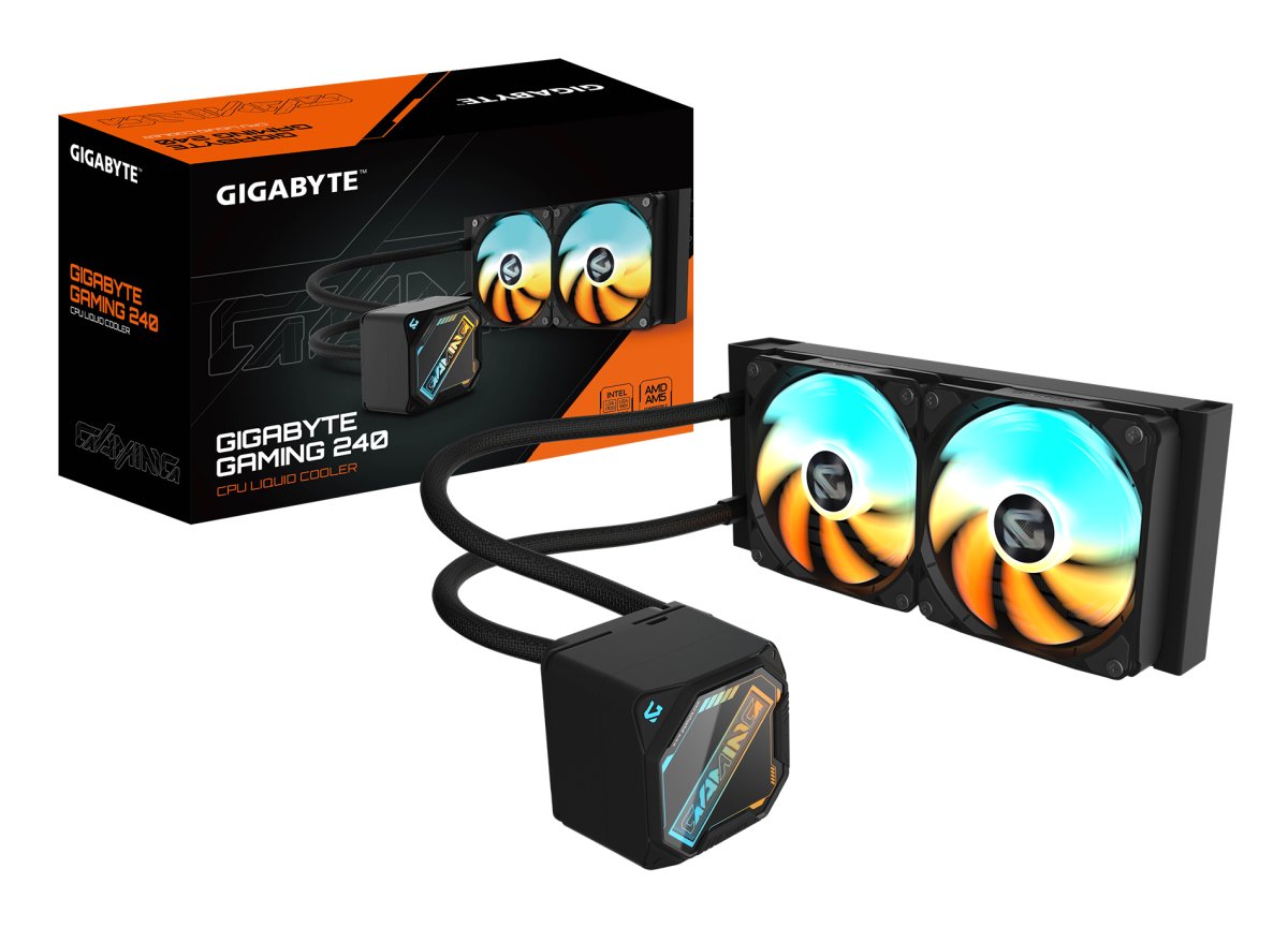 Enfriamiento Liquido 240mm Gigabyte GAMING 240 ARGB, ARGB, Color Negro - imagen 1