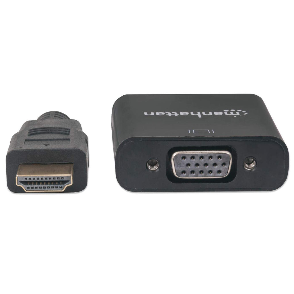 Cable Convertidor de Video 30cm HDMI a VGA Macho-Hembra Manhattan 151467, 1080p, Color Negro - imagen 3
