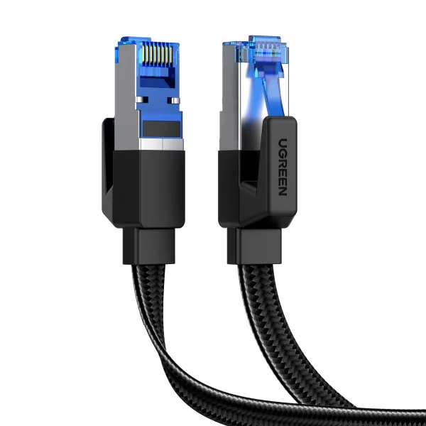 Patch Cord Cat8 1m Ugreen 80429, 100% Cobre, F/FTP, Color Negro - imagen 1