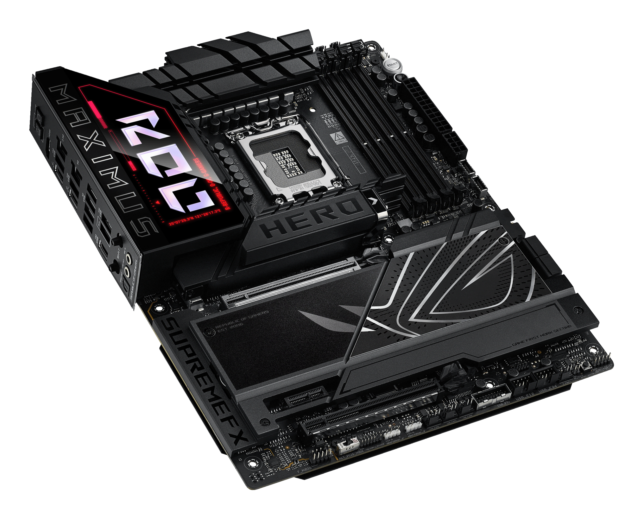 Motherboard LGA1851 ATX Asus ROG MAXIMUS Z890 HERO, 256GB RAM DDR5 Max, 3 M.2 PCIe 5 + 3 M.2 PCIe 4, Wi-Fi 7 + BT 5.4 - imagen 4