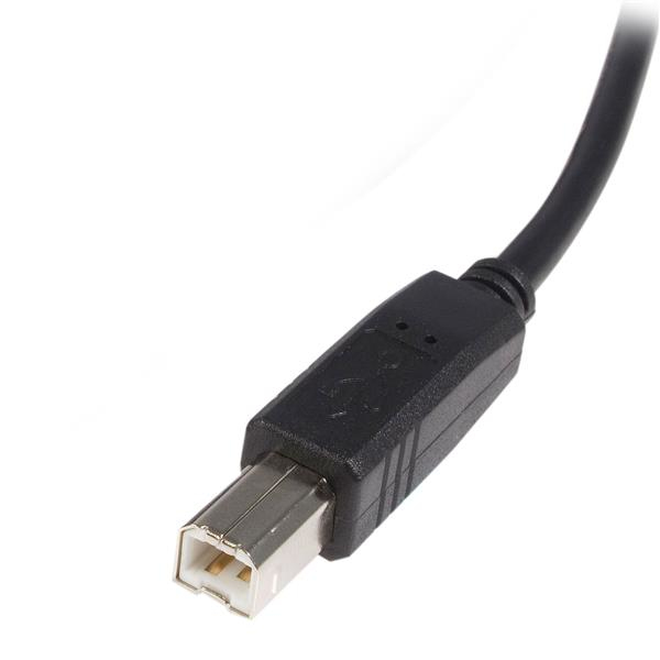 Cable USB-A 2.0 a USB-B 2.0 30cm Startech USB2HAB1, 480Mbps, Color Negro - imagen 3