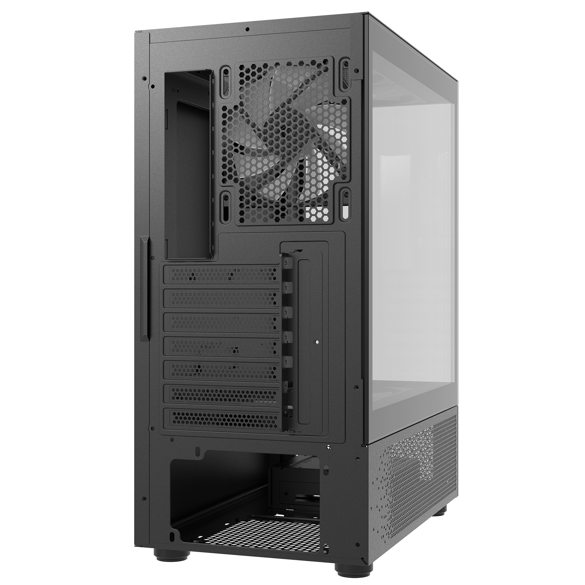 Gabinete Micro-ATX XPG Invader X Mini, Cristal Templado, Incluye 5 Fans ARGB, Sin Fuente, Color Negro - imagen 4